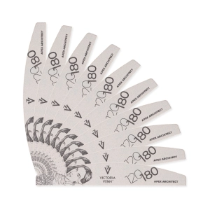 PILNIKI DO PAZNOKCI APEX ARCHITECT 10 pcs Crescent 120/180